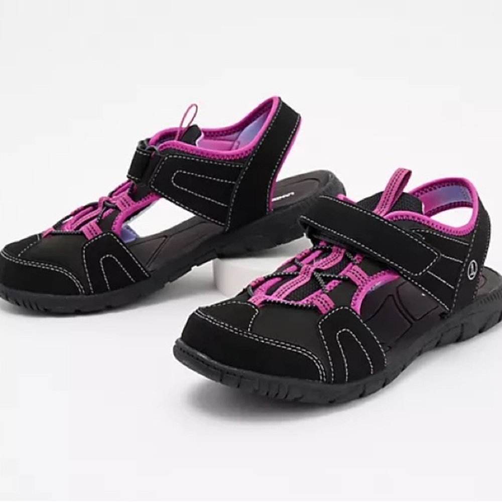 Lands' End Water Repellent Adjustable Closed Toe Sport Sandals outdoor summer